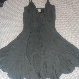 Green flowy dress